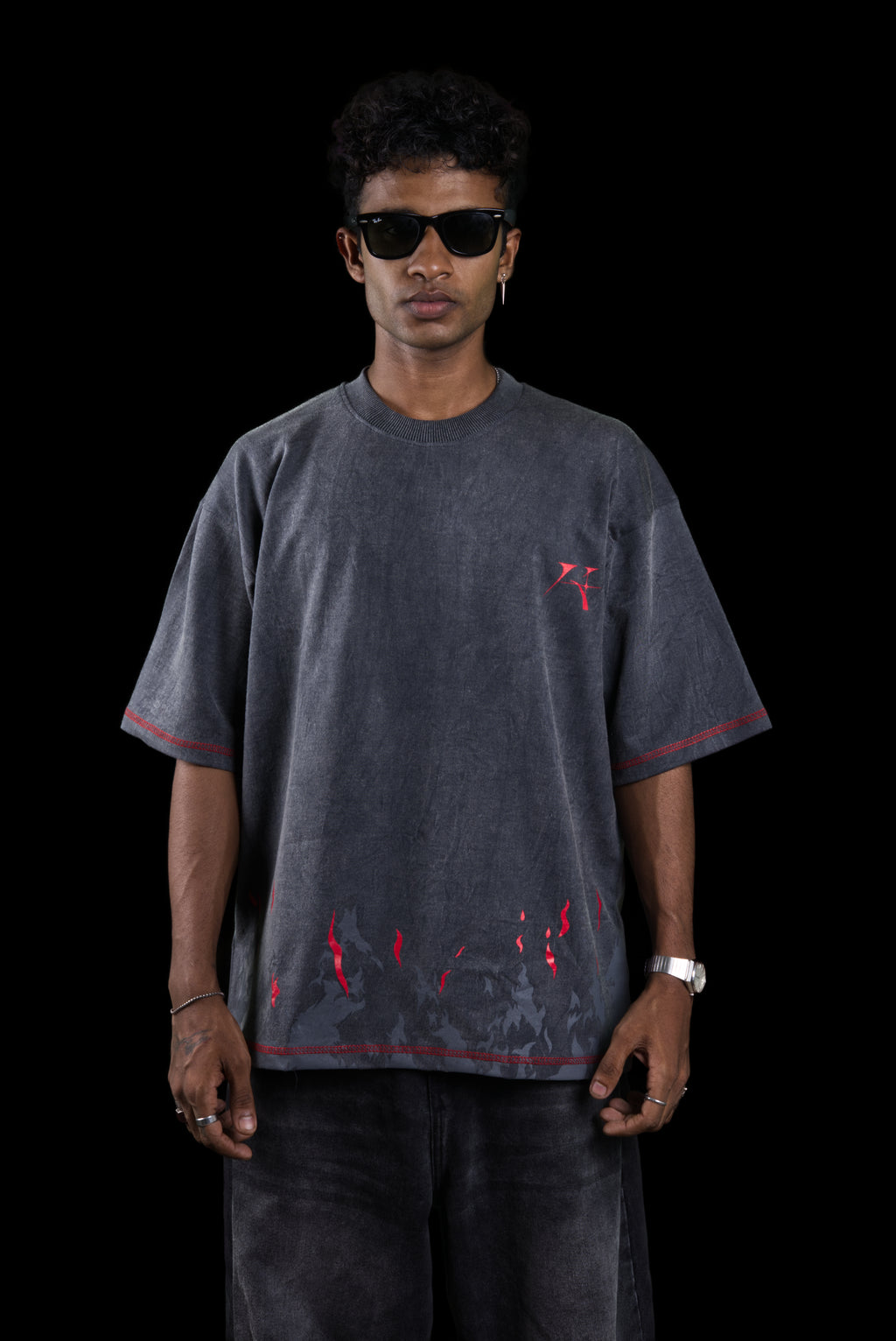 MIGHT GUY RED BEAST OVERSIZED T-SHIRT