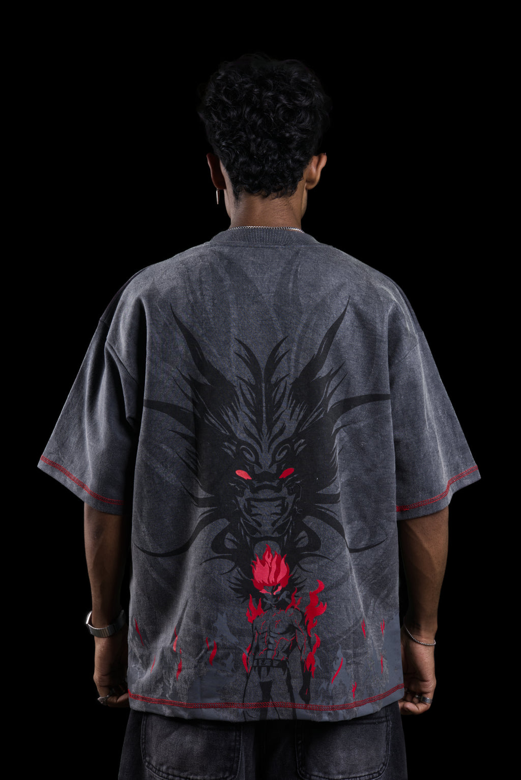 MIGHT GUY RED BEAST OVERSIZED T-SHIRT