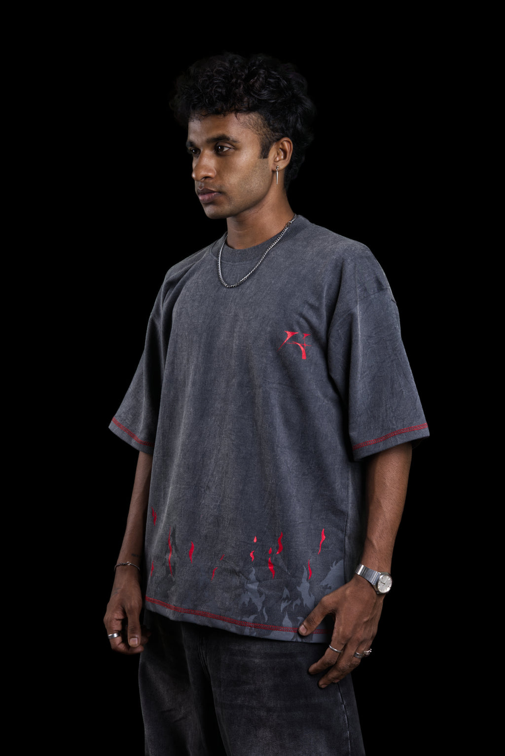 MIGHT GUY RED BEAST OVERSIZED T-SHIRT