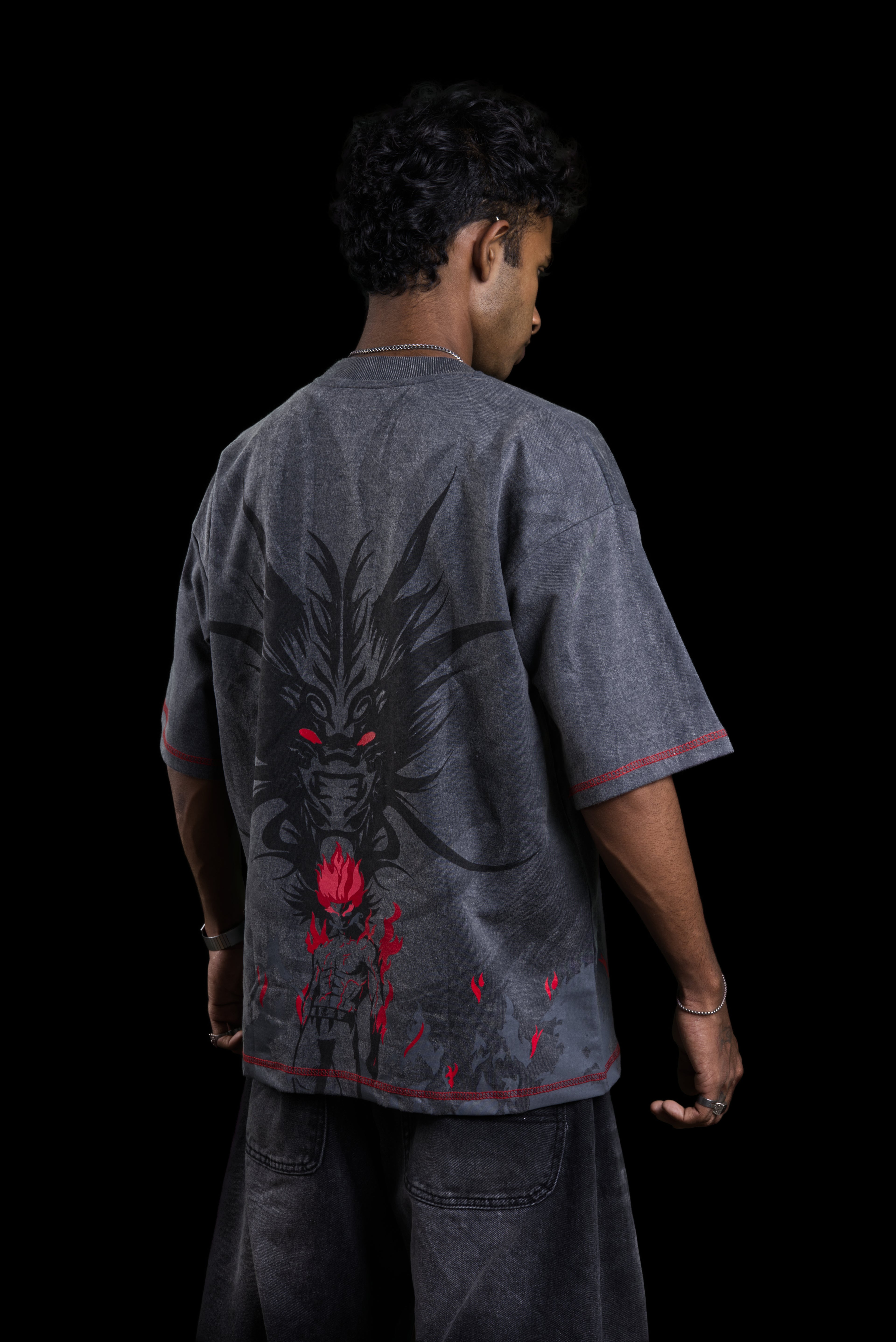 MIGHT GUY RED BEAST OVERSIZED T-SHIRT