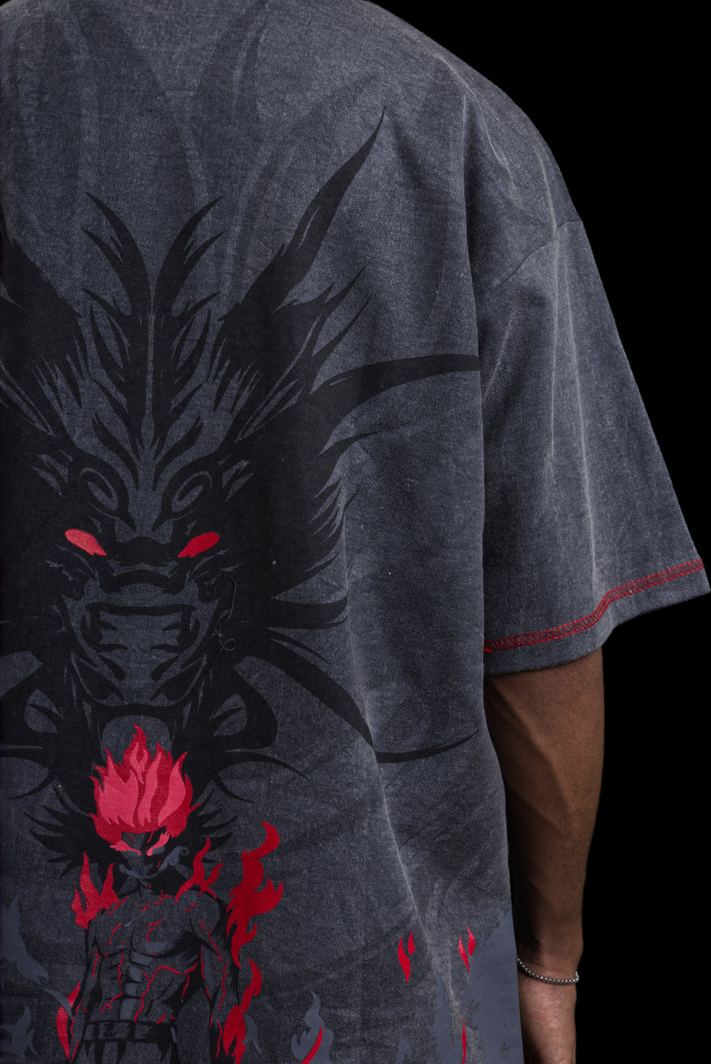 MIGHT GUY RED BEAST OVERSIZED T-SHIRT